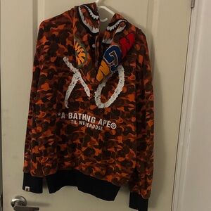A Bathing Ape x XO Shark Camo Full Zip Hoodie